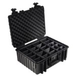 OUTDOOR case in black with padded partition inserts 475x350x200 mm Volume: 32,6 L Model: 6000/B/RPD